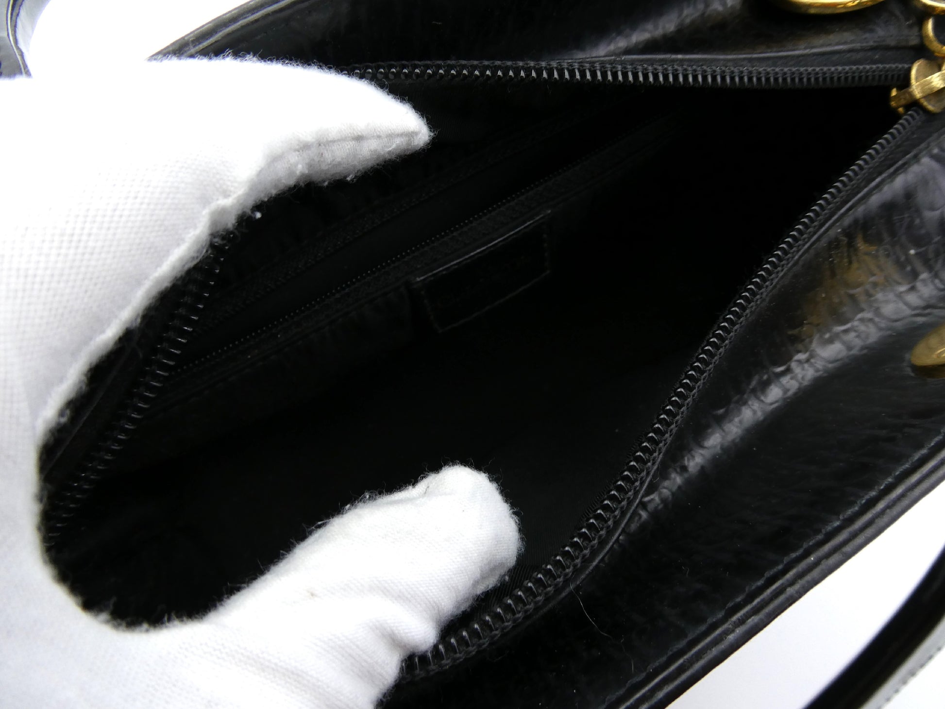 Dior Lady Dior Trotter Enamel Handbag