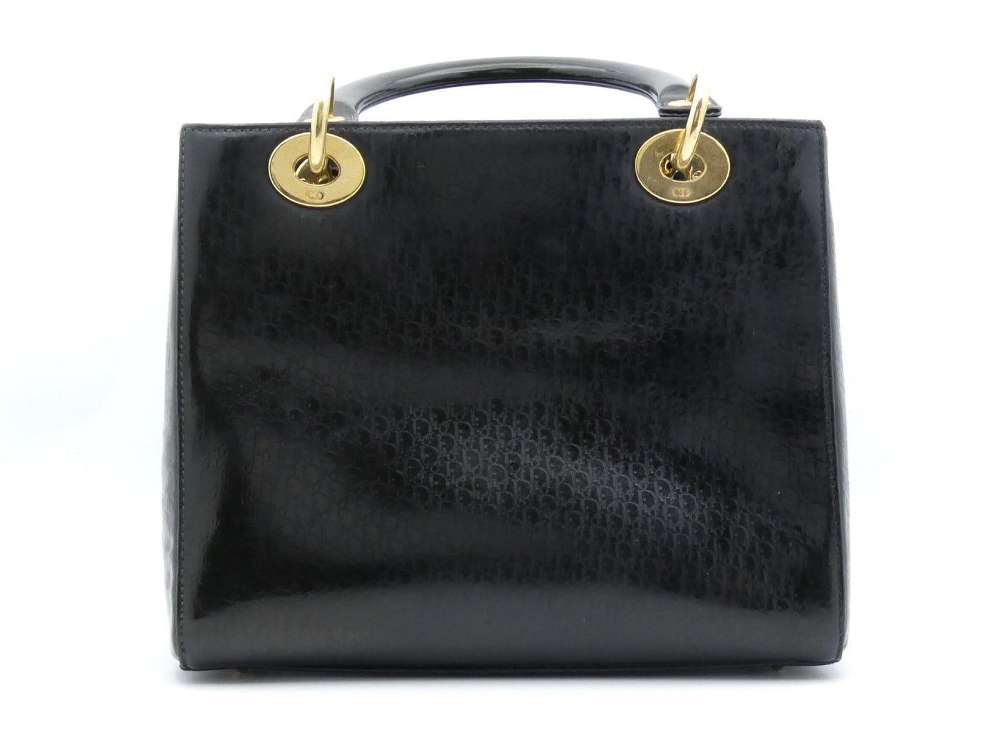 Dior Lady Dior Trotter Enamel Handbag