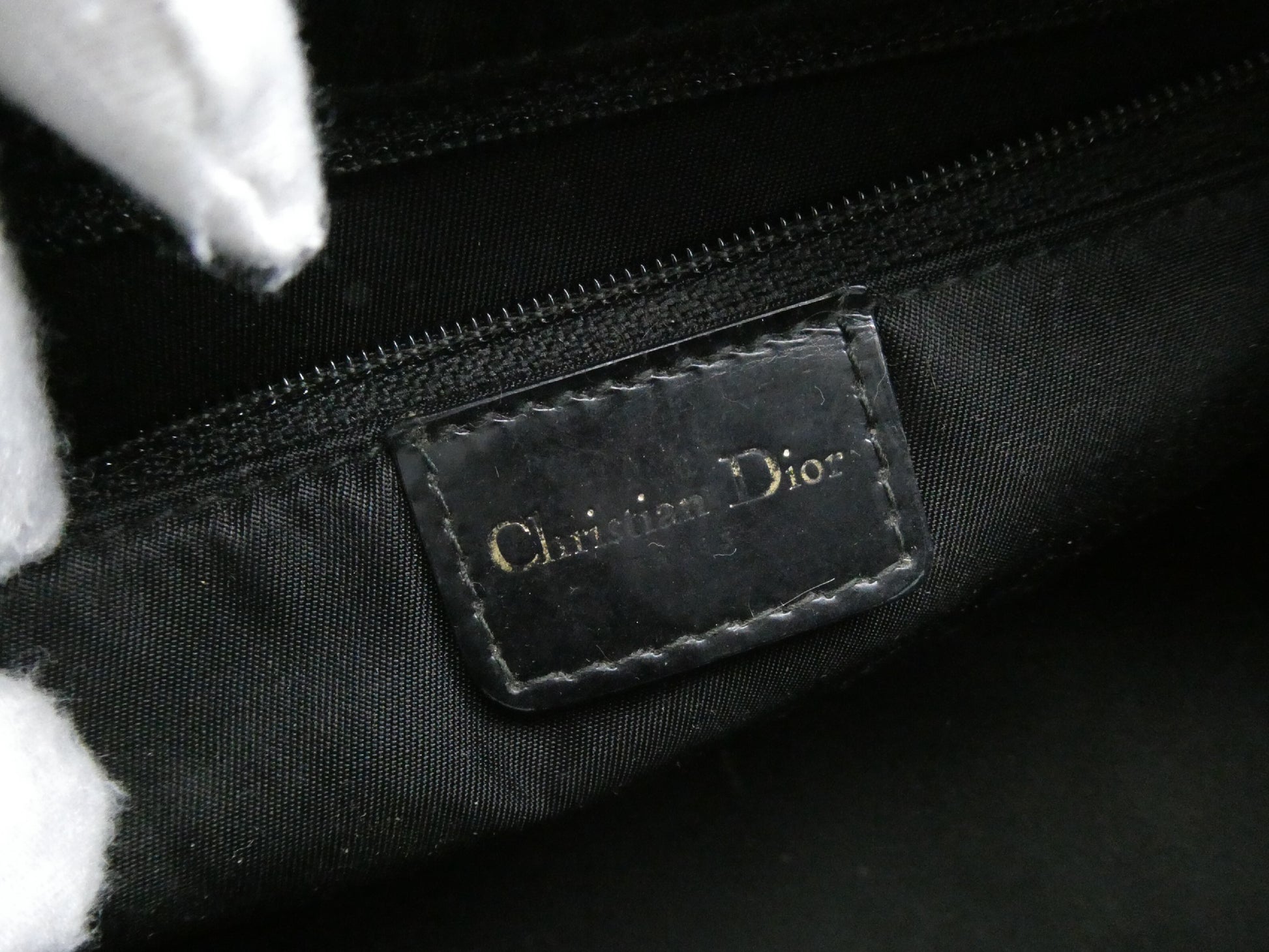 Dior Lady Dior Trotter Enamel Handbag