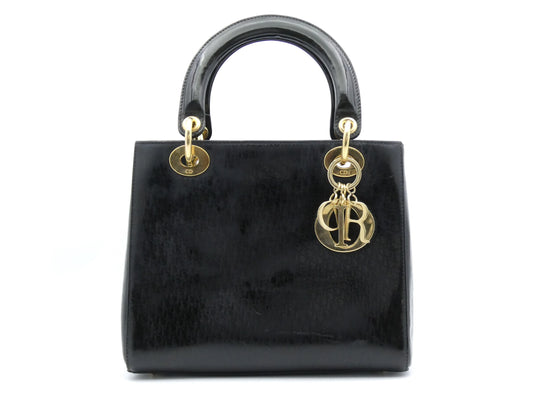 Dior Lady Dior Trotter Enamel Handbag