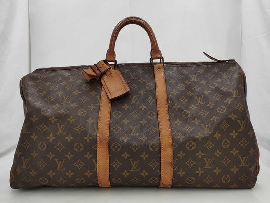 LOUIS VUITTON Monogram Keepall 55 Boston Bag