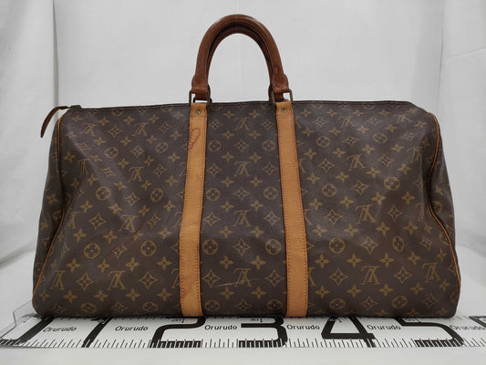LOUIS VUITTON Monogram Keepall 55 Boston Bag