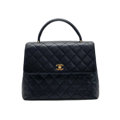 CHANEL CHANEL Matelasse Turnlock Coco Mark Caviar Skin Handbag