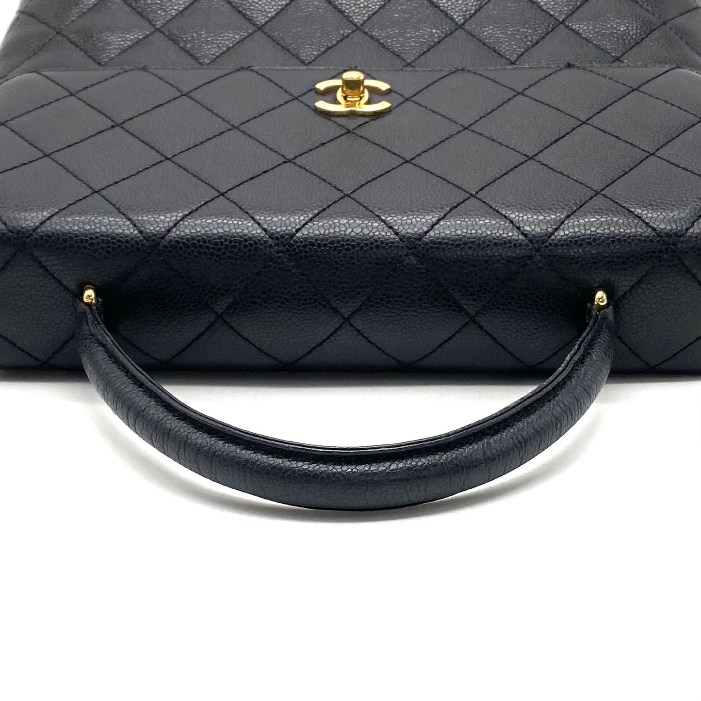 CHANEL CHANEL Matelasse Turnlock Coco Mark Caviar Skin Handbag