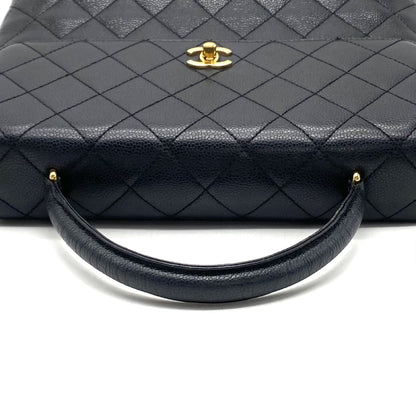 CHANEL CHANEL Matelasse Turnlock Coco Mark Caviar Skin Handbag