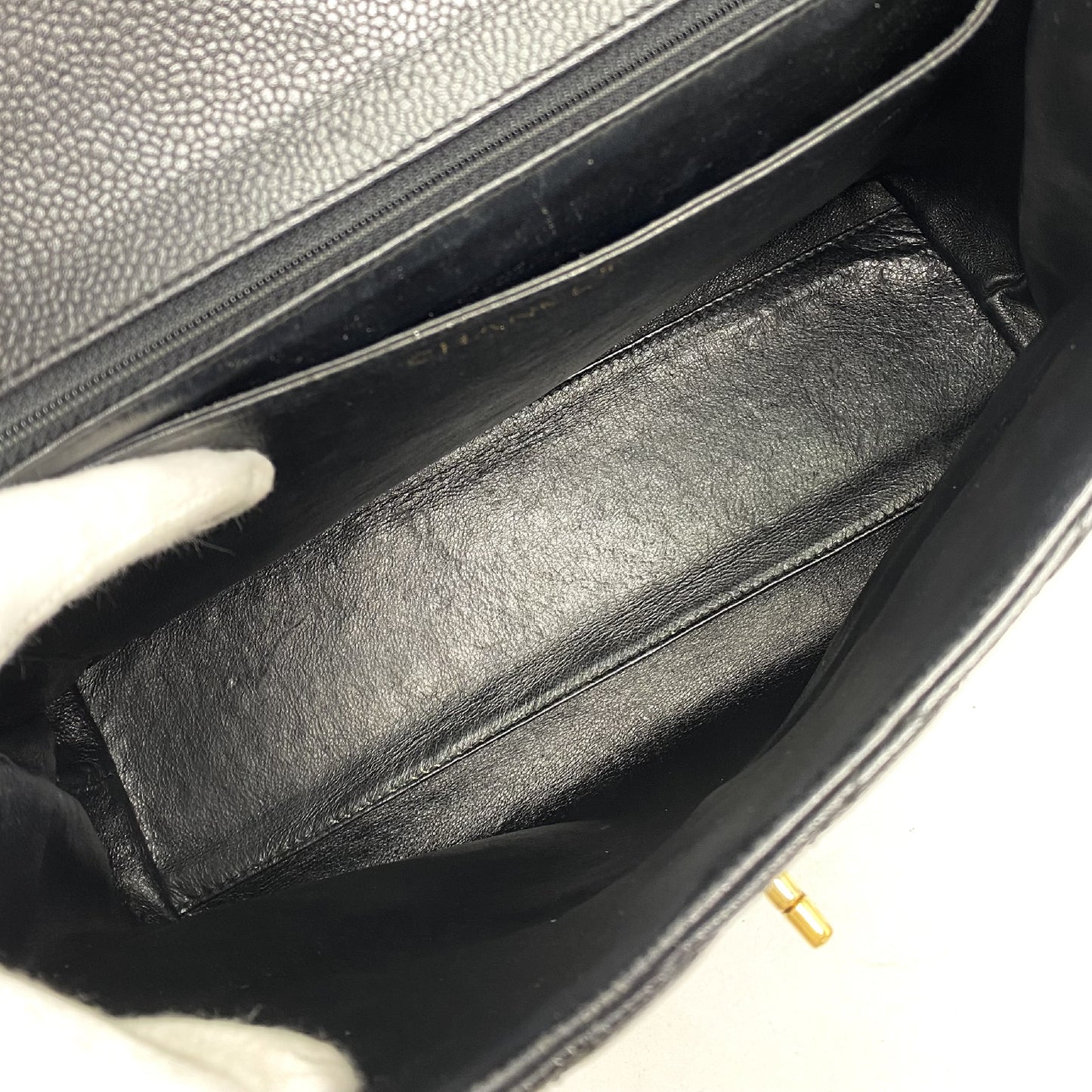 CHANEL CHANEL Matelasse Turnlock Coco Mark Caviar Skin Handbag