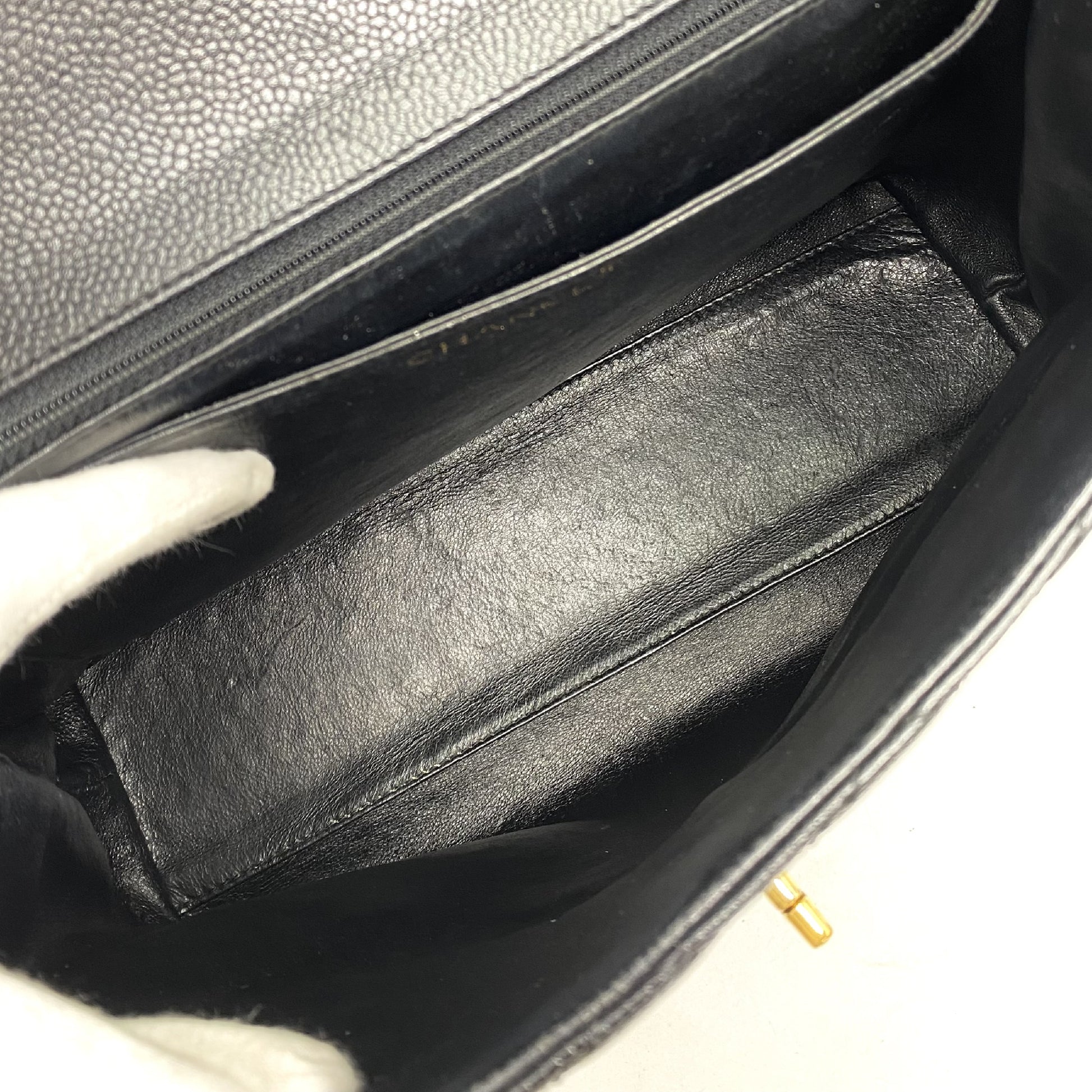 CHANEL CHANEL Matelasse Turnlock Coco Mark Caviar Skin Handbag