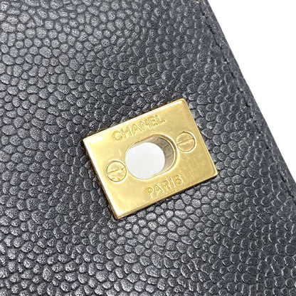 CHANEL CHANEL Matelasse Turnlock Coco Mark Caviar Skin Handbag