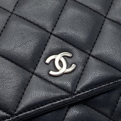 CHANEL CHANEL Matelasse Coco Mark Lambskin Chain Wallet Shoulder Bag