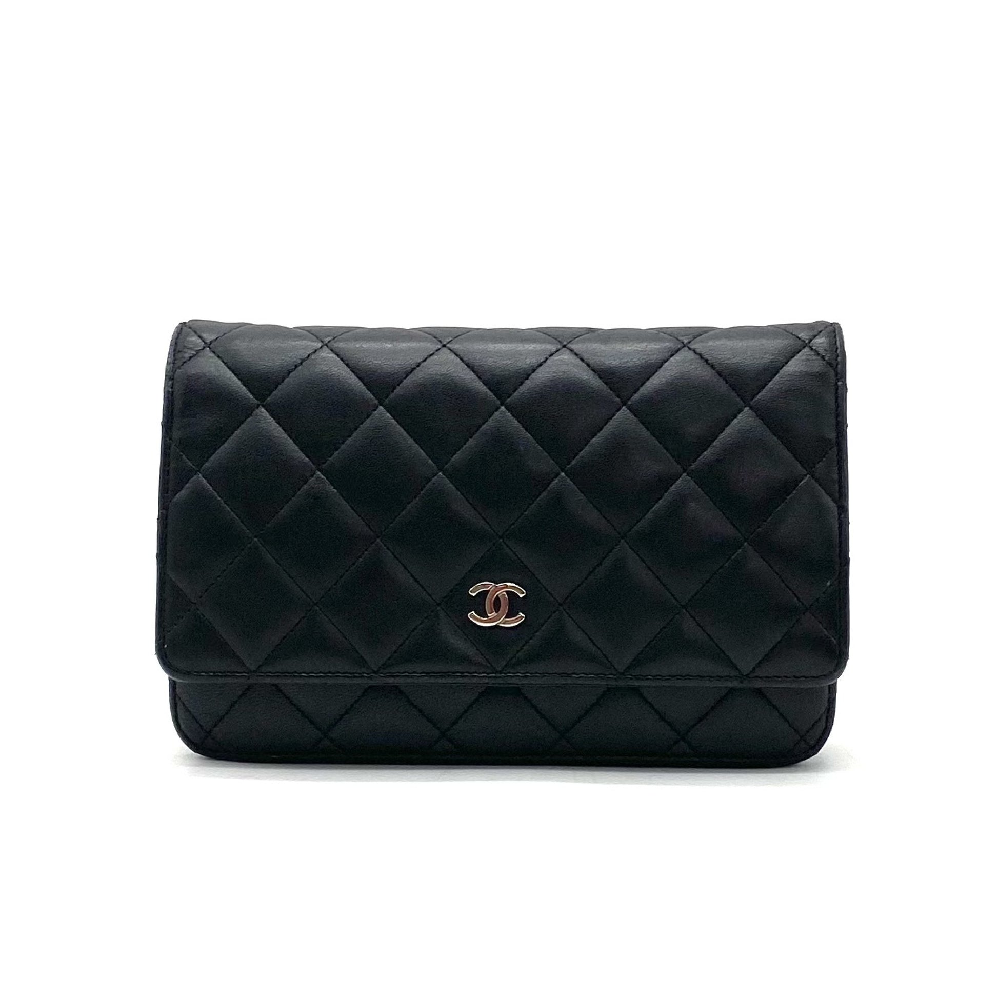 CHANEL CHANEL Matelasse Coco Mark Lambskin Chain Wallet Shoulder Bag