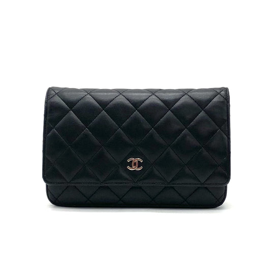 CHANEL CHANEL Matelasse Coco Mark Lambskin Chain Wallet Shoulder Bag