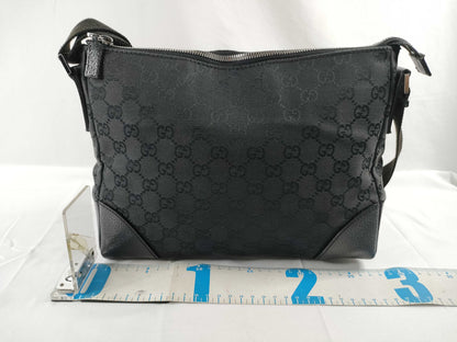 GUCCI GG Canvas Shoulder Bag, Black, 114273/001998, W27cm, Shoulder Bag