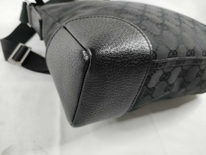 GUCCI GG Canvas Shoulder Bag, Black, 114273/001998, W27cm, Shoulder Bag
