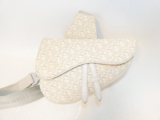 Dior Saddle Bag Trotter Canvas Messenger Shoulder Bag