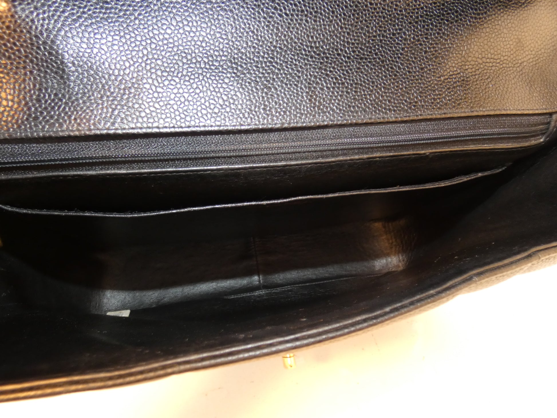 CHANEL Mademoiselle Caviar Skin Turnlock Coco Black Top Handle Handbag