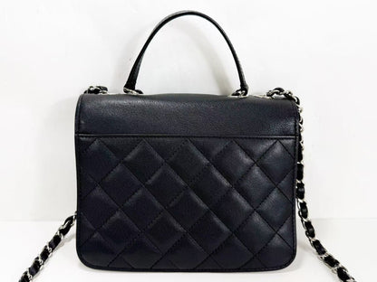 CHANEL Black Matelasse Half Coco Shoulder Bag, W20cm, Approx. 25 Series, Silver Hardware, Dust Bag and Sticker Included, 25363846