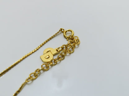 Christian Dior DIORNC logo necklace with rhinestones