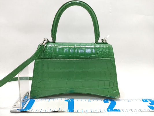 BALENCIAGA 6892 Balenciaga BALENCIAGA Hourglass Crocodile Embossed Handbag