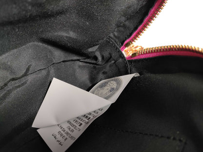 VERSACE Medusa Leather Shoulder Bag in Red