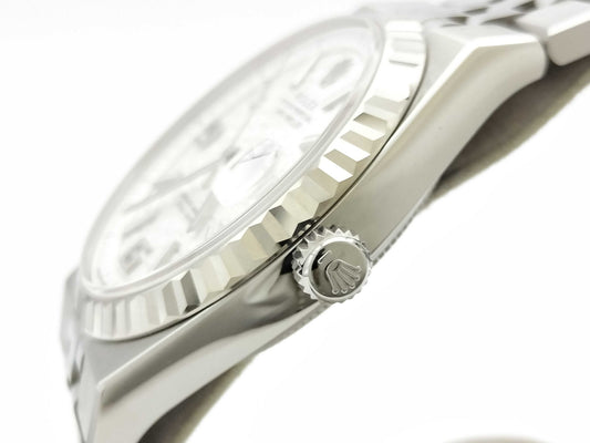 ROLEX Land-Dweller 127234 838C04C5 White Dial Honeycomb Motif Men's Watch