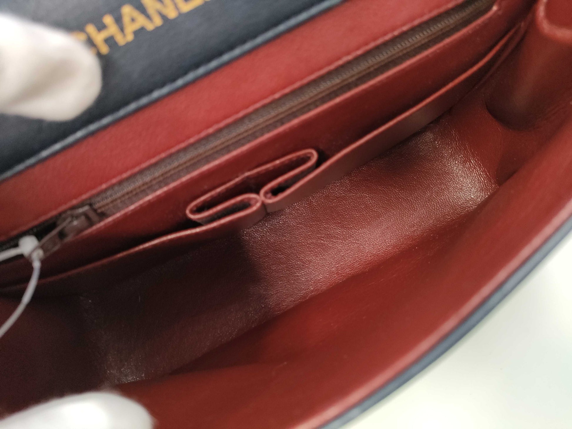 CHANEL Lambskin Matelasse 22 Shoulder Bag with Full Flap, S-Chain, GD Hardware, Navy Blue, Seal, Card Included, 0383095