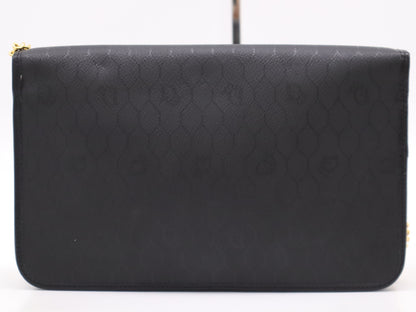 Dior Leather Honeycomb Pattern Chain Shoulder Bag Black Shoulder Bag