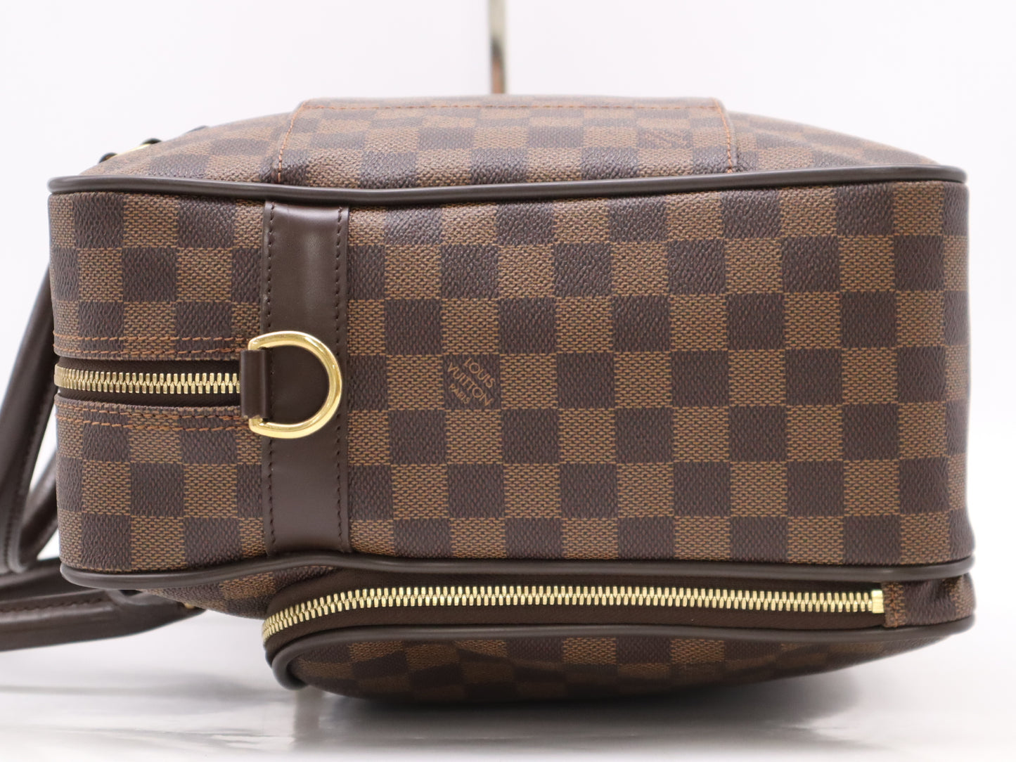 LOUIS VUITTON Damier N23252 Damier Curl Business Bag with Name Tag and Charm