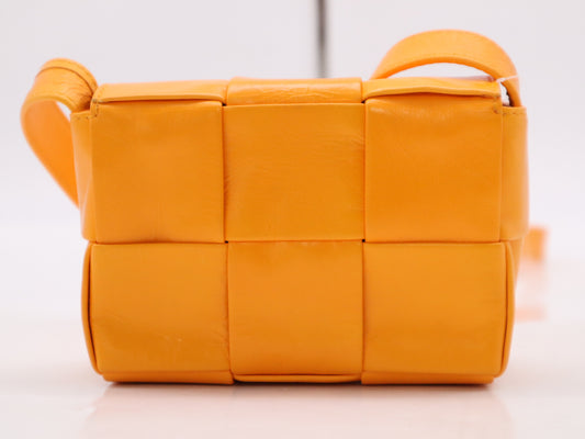 BOTTEGA VENETA Maxi Intrecciato Candy Cassette Shoulder Bag, Orange, with Dust Bag