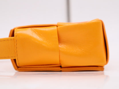BOTTEGA VENETA Maxi Intrecciato Candy Cassette Shoulder Bag, Orange, with Dust Bag