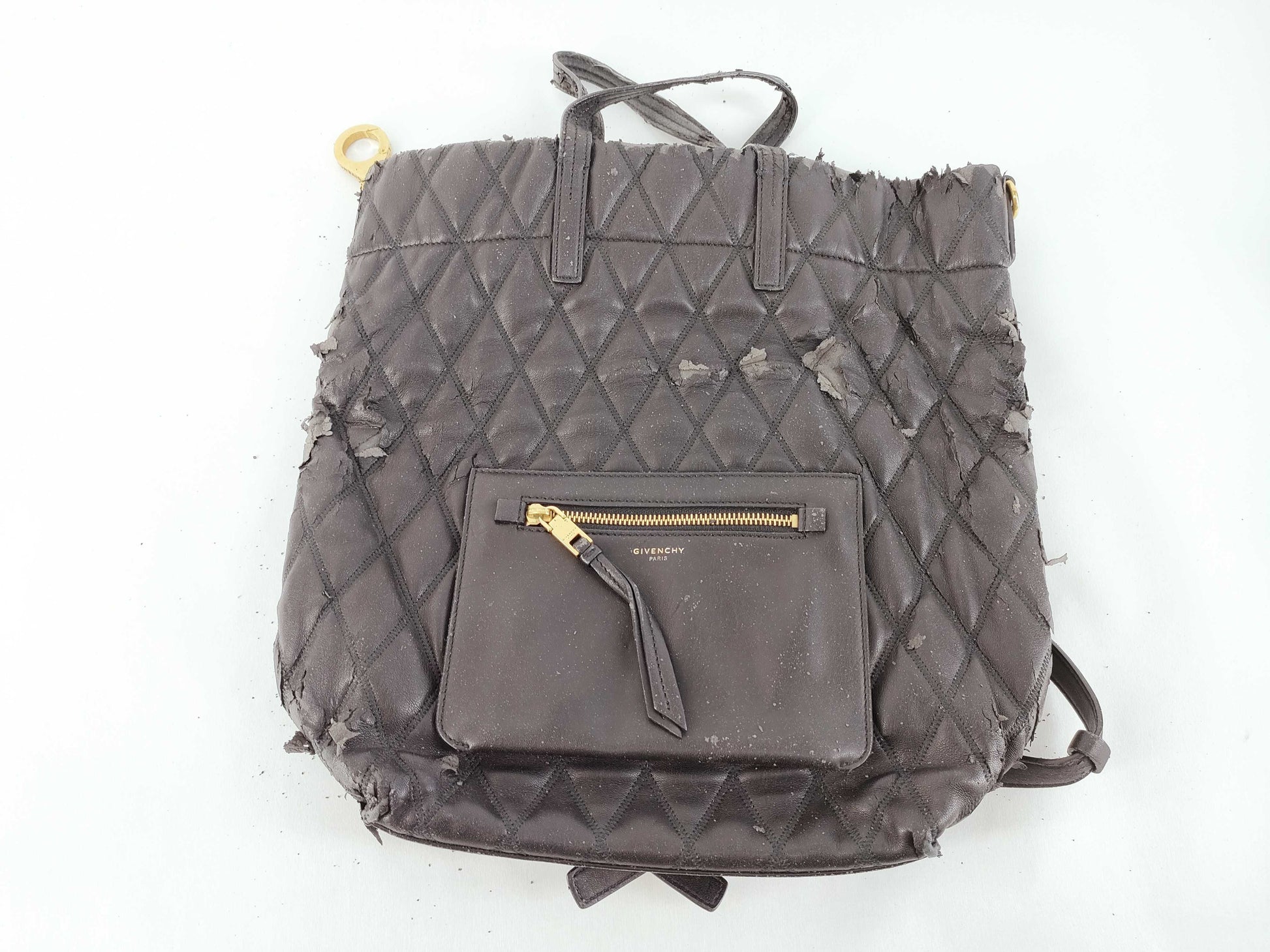 GIVENCHY 2-way black leather shoulder bag