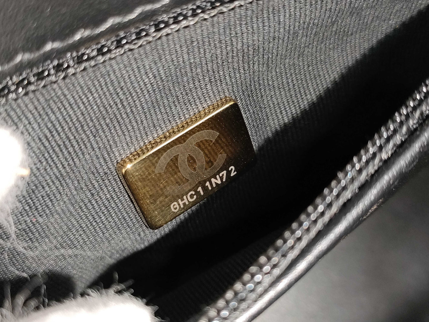 CHANEL Matelasse 2-Way Handbag with Gold Hardware, Chain Shoulder Bag, W19cm, AS4416, Serial Number Plate, Black