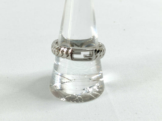 FENDI Baguette Ring Silver Box Ring