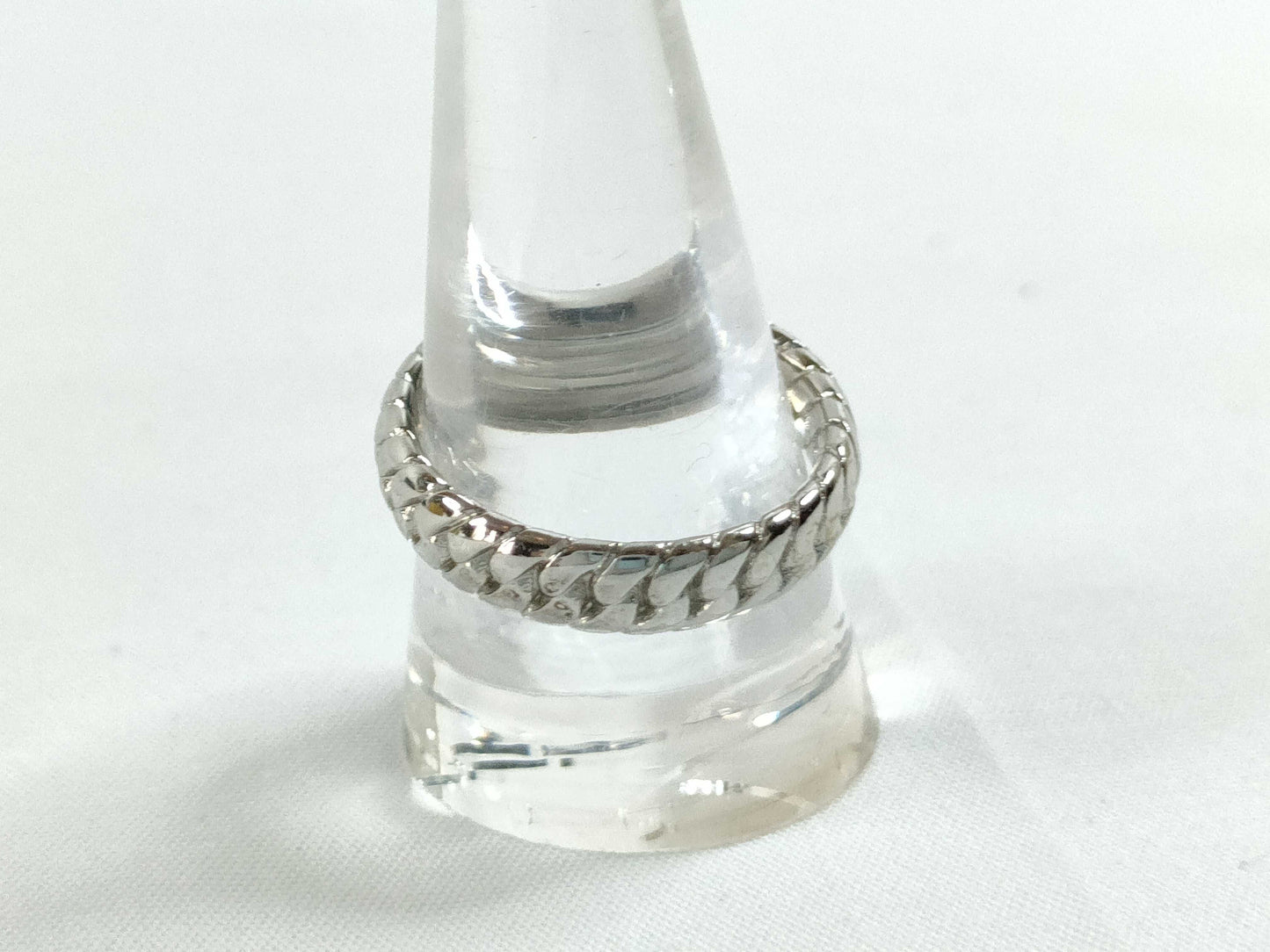 FENDI Baguette Ring Silver Box Ring