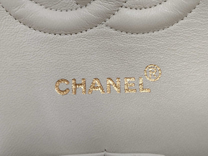 CHANEL Matelasse 25 Beige Lambskin Shoulder Bag with Box and Guarantee Card