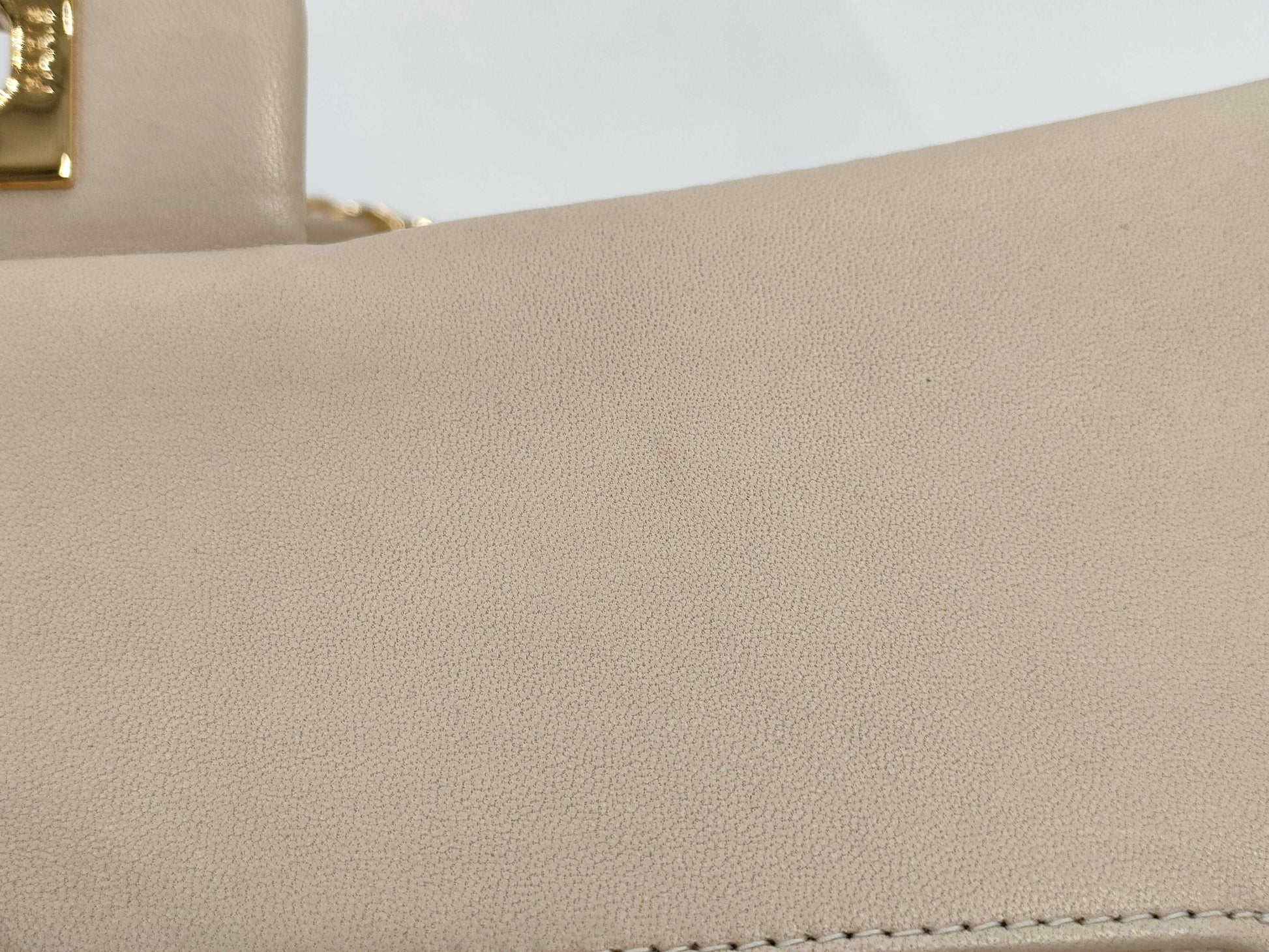 CHANEL Matelasse 25 Beige Lambskin Shoulder Bag with Box and Guarantee Card