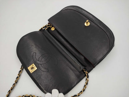 CHANEL Lambskin Half Moon Chain Bag, 0 Series, Shoulder Bag