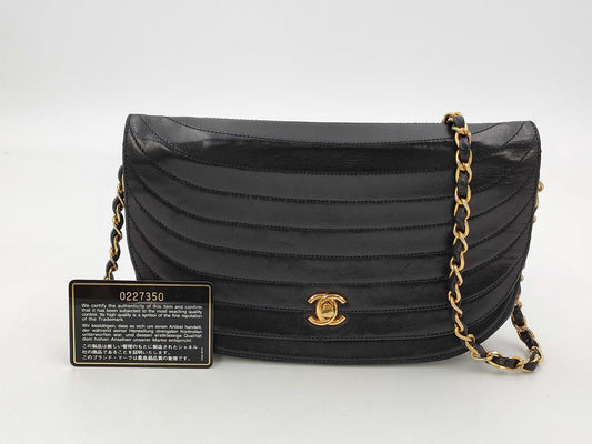 CHANEL Lambskin Half Moon Chain Bag, 0 Series, Shoulder Bag