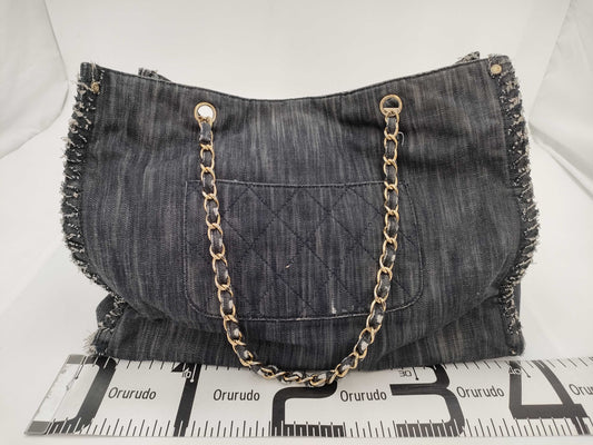CHANEL Chanel denim shoulder bag tote bag