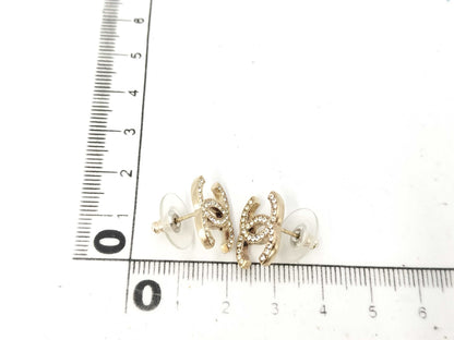 CHANEL A11P Coco Mark Rhinestone Earrings