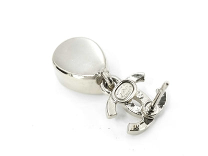 CHANEL A22C Coco Mark Rhinestone Drop Earrings