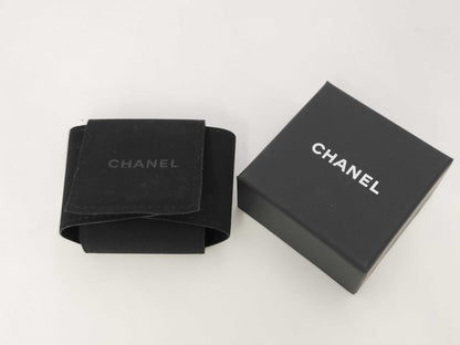 CHANEL Round Logo Coco Mark Black B24C Earrings