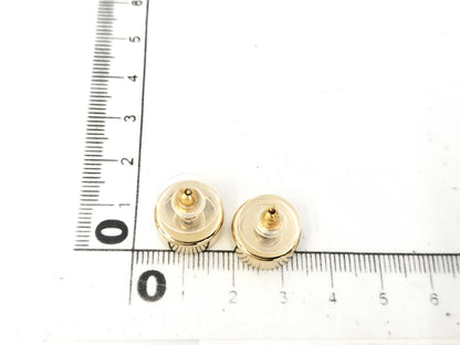 CHANEL Round Logo Coco Mark Black B24C Earrings