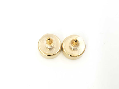 CHANEL Round Logo Coco Mark Black B24C Earrings