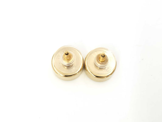 CHANEL Round Logo Coco Mark Black B24C Earrings