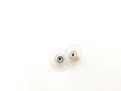 CHANEL Round Logo Coco Mark Black B24C Earrings