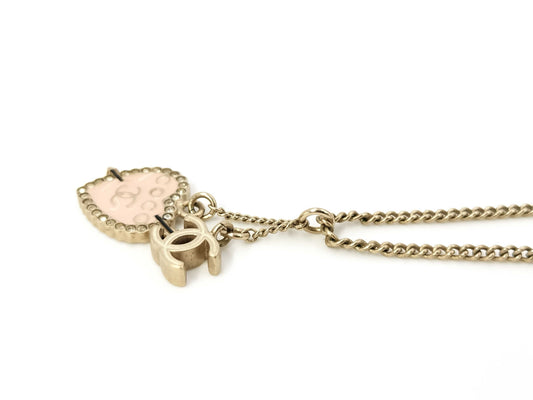 CHANEL Heart Arrow Coco Mark Pink 10P Necklace
