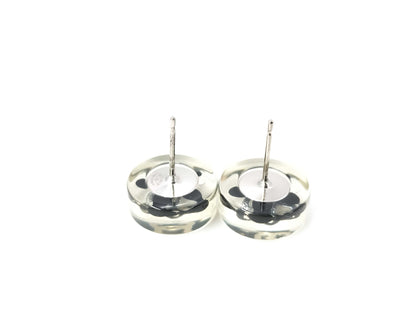 CHANEL Round Clear Coco Mark 16C Earrings