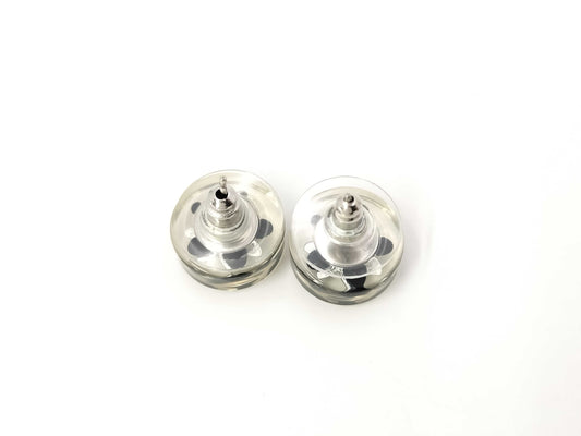 CHANEL Round Clear Coco Mark 16C Earrings