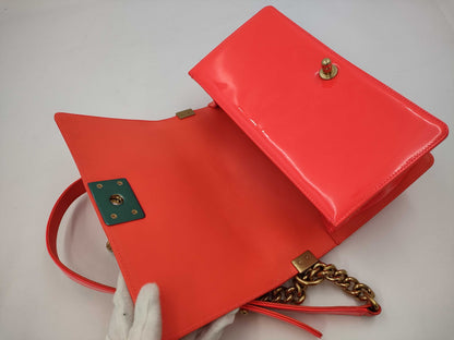CHANEL Boy Chanel 25 Red Seal Card Shoulder Bag