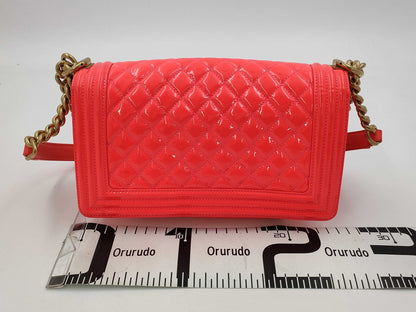 CHANEL Boy Chanel 25 Red Seal Card Shoulder Bag